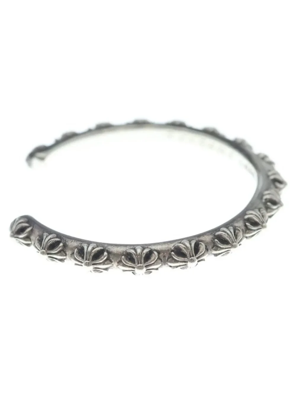 Chrome Hearts Bangle Cross Band Bracelet Silver